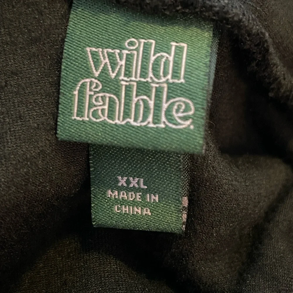 Wild Fable Black Velour Pullover Drawstring Hoodie Size XXL - Picture 9 of 10